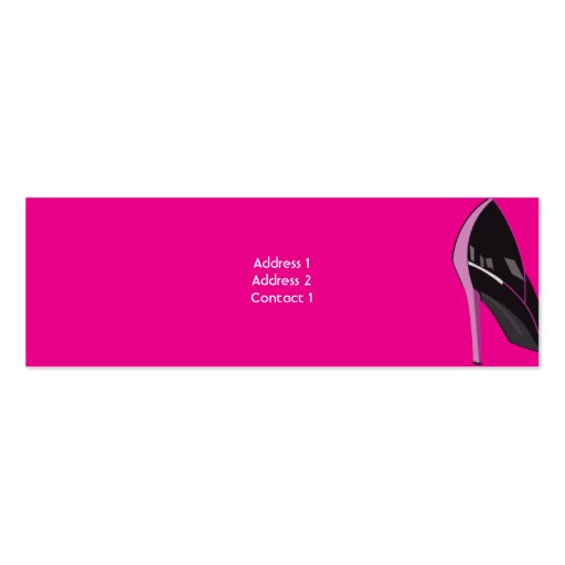 Pink - Skinny Business Card Template (back side)