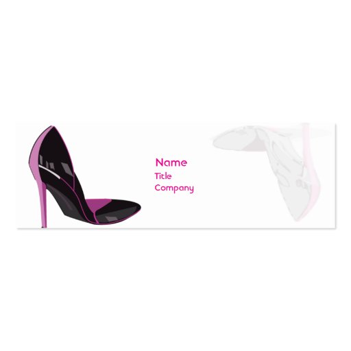 Pink - Skinny Business Cards (front side)