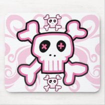 Pink Skull and Cross Bones mouse pad mousepads by DedicatedDesigns Pink Skull and Cross Bones mouse pad mousepads