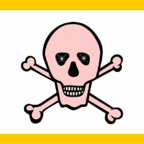 Pink Skull and Cross Bones t-shirts
