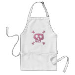 Pink Skull and Crossbones aprons