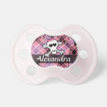 Pink Skull and Crossbones Rocker Chick Pacifier pacifiers