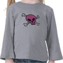 Pink Skull and Crossbones Tshirts