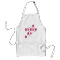 Pink Skull Argyle aprons by evilinpink Pink Skull Argyle aprons
