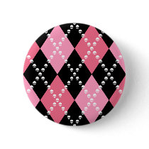 Pink Skull Argyle