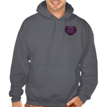 Pink Skull Badge 2-Sided Dark Hoodies