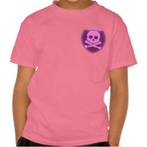 Pink Skull Badge 2-Sided Kids' Shirts