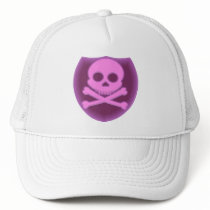 Pink Skull Badge Hats