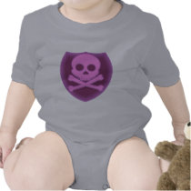 Pink Skull Badge Infant Creeper