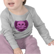 Pink Skull Badge Infant Longsleeve Tshirt