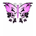 Pink Skull Butterfly t-shirts