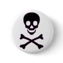 Pink Skull Button by Snippies Pink Skull Button