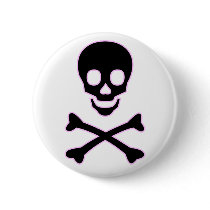 Pink Skull Button