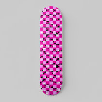 Pink Skull Checkerboard skateboards