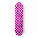 Pink Skull Checkerboard skateboards