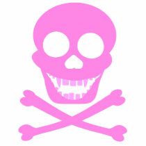 Pink Skull & Crossbones 2-Sided Kids' Dark Shirts