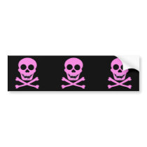 Pink Skull & Crossbones Bumpersticker