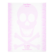 Pink Skull & Crossbones Letterhead