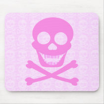 Pink Skull & Crossbones Mousepad