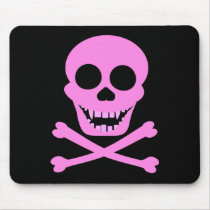 Pink Skull & Crossbones Mousepad