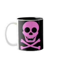 Pink Skull & Crossbones Mugs