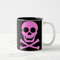 Pink Skull & Crossbones Mugs