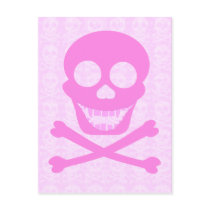 Pink Skull & Crossbones Postcard