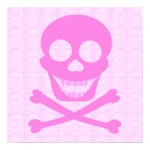 Pink Skull & Crossbones Poster