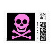 Pink Skull & Crossbones Stamps