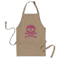 Pink Skull Distressed Aprons