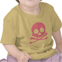 Pink Skull Distressed Infant Creeper