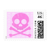 Pink Skull Distressed Stamps