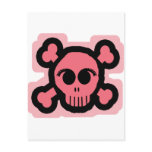 Pink Skull Postcard