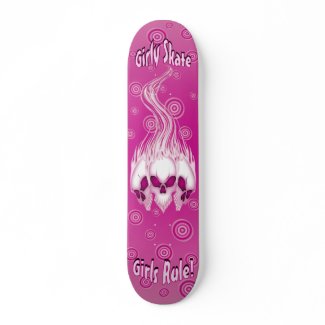 Pink Skull Skateboard skateboard
