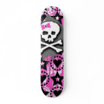 Pink Skull Skateboard