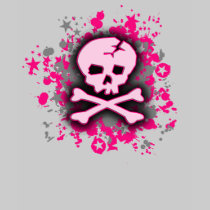 Pink Skull Star Splatter t-shirts