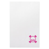 Pink Skull Stationery