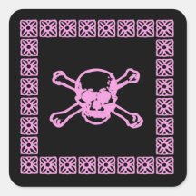 Pink Skull Sticker