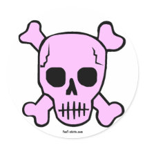 Pink Skull stickers by tshirtfun Pink Skull stickers
