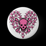 Pink Skulls in Heart Shape