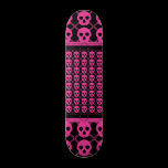Pink Skulls Invasion on Black skateboards
