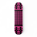Pink Skulls Invasion on Black skateboards