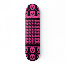 Pink Skulls Invasion on Black skateboards by melhi_ Pink Skulls Invasion on Black skateboards