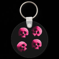 Pink Skulls Keychain