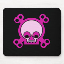 Pink Skulls Mousepad by mariannegilliand Pink Skulls Mousepad