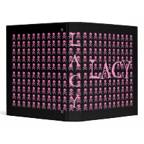 Pink Skulls on Black binders