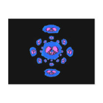 Pink Skulls Spinning postcards