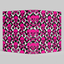 Pink Skulls & Stars binders