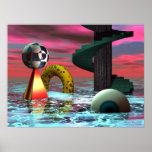 Pink Sky Abstact posters