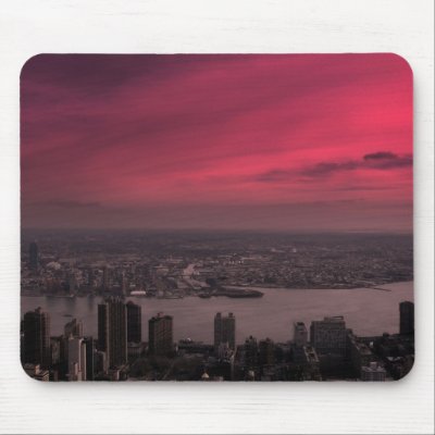 Pink Skyline Mouse Pads by Mastershay